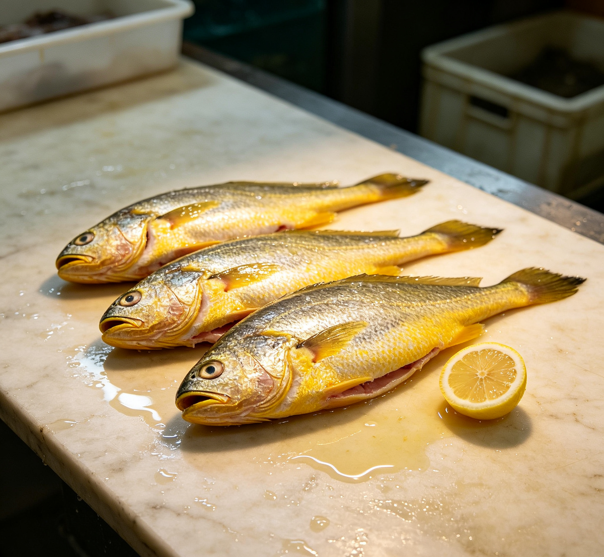 Fresh Yellow Croaker Fish - Premium Quality, Ocean-to-Table